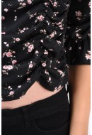 Bluza Dama Only Onlblanche 3/4 Black/Flower Detail